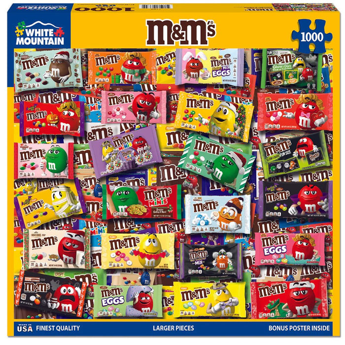 White Mountain : M&M 1000 Piece Puzzle - White Mountain : M&M 1000 Piece Puzzle