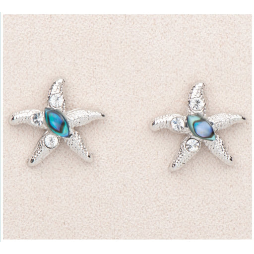 Wild Pearle : Jeweled Starfish Earrings - Wild Pearle : Jeweled Starfish Earrings
