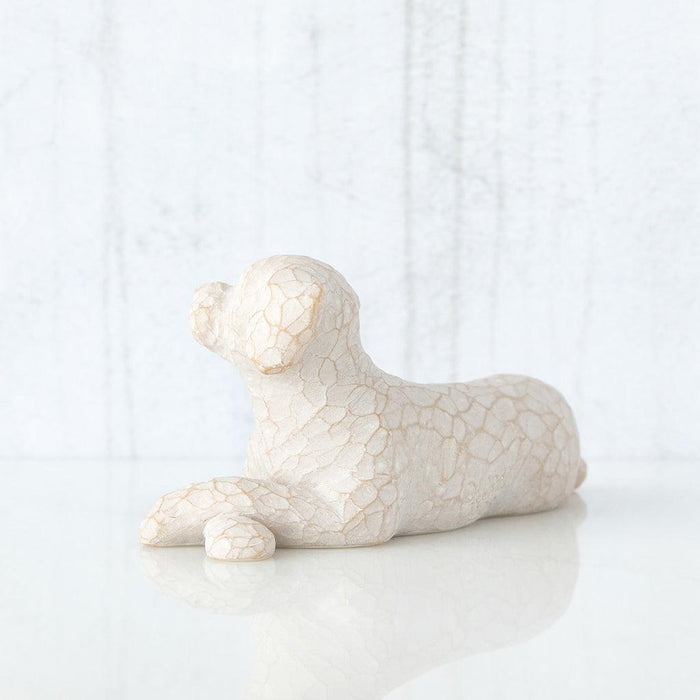 Willow Tree : Love My Dog (Small, Lying Down) Figurine -