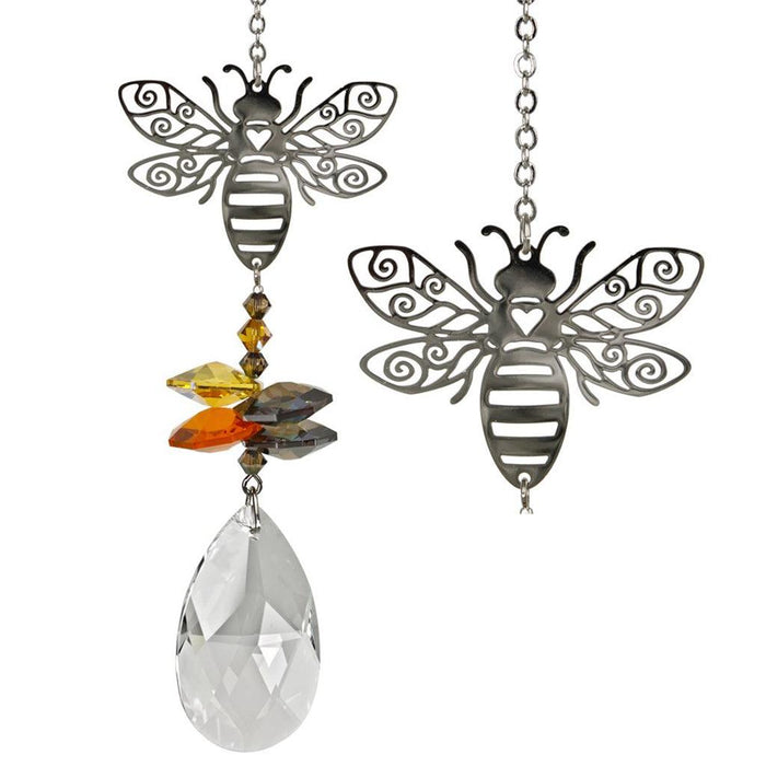 Woodstock Chimes : Crystal Fantasy Bee Sun Catcher - Bee Charm -