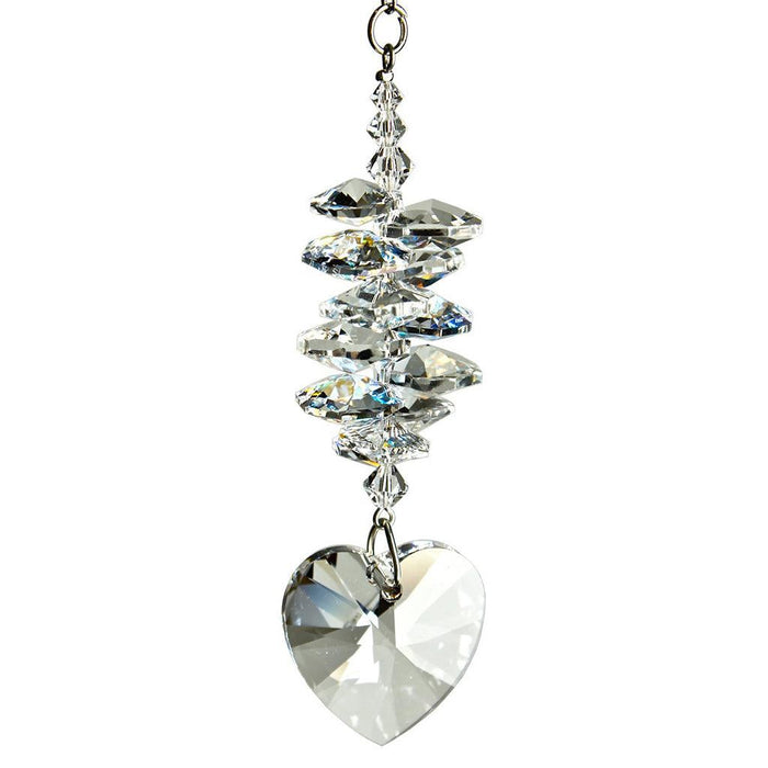 Woodstock Chimes : Crystal Heart Cascade Suncatcher - Ice - Woodstock Chimes : Crystal Heart Cascade Suncatcher - Ice - Annies Hallmark and Gretchens Hallmark, Sister Stores
