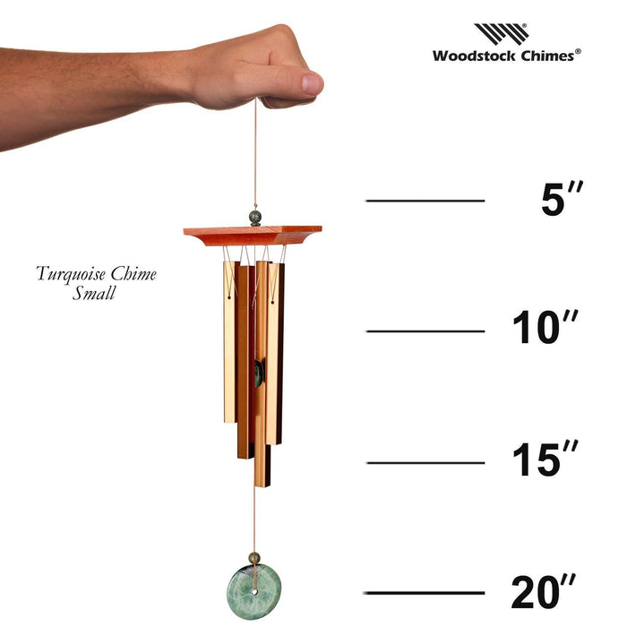Woodstock Chimes : Turquoise Chime - Small -