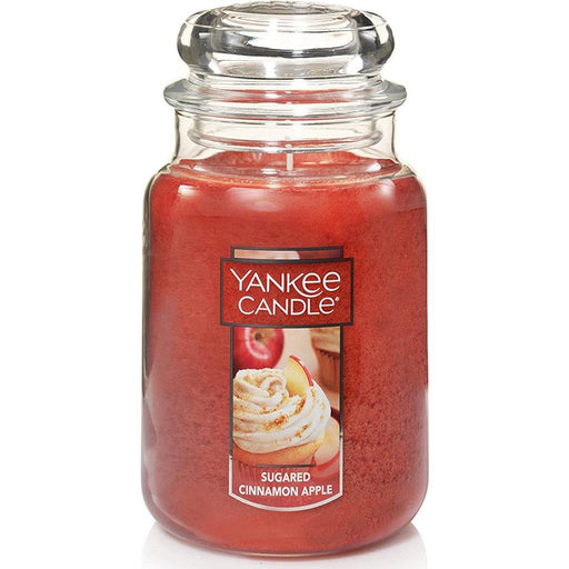 Yankee Candle : Large Jar Scented Candle in Sugared Cinnamon Apple -