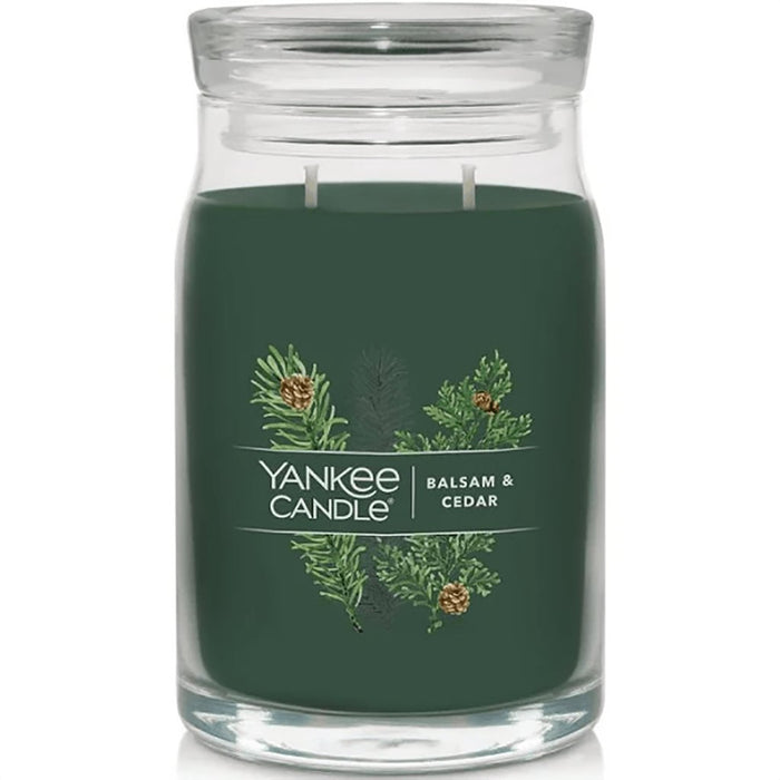 Yankee Candle : Signature Large Jar Candle in Balsam & Cedar - Yankee Candle : Signature Large Jar Candle in Balsam & Cedar - Annies Hallmark and Gretchens Hallmark, Sister Stores