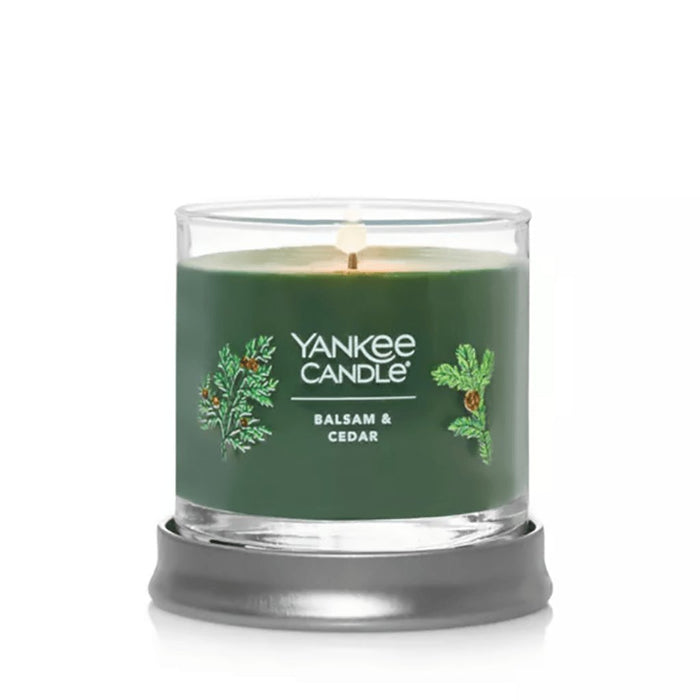 Yankee Candle : Signature Small Tumbler Candle in Balsam & Cedar - Yankee Candle : Signature Small Tumbler Candle in Balsam & Cedar - Annies Hallmark and Gretchens Hallmark, Sister Stores