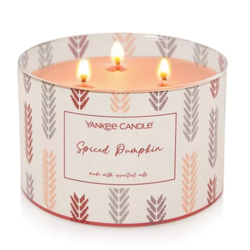 Yankee Candle : Square 3 Wick Candle in Spiced Pumpkin - Yankee Candle : Square 3 Wick Candle in Spiced Pumpkin