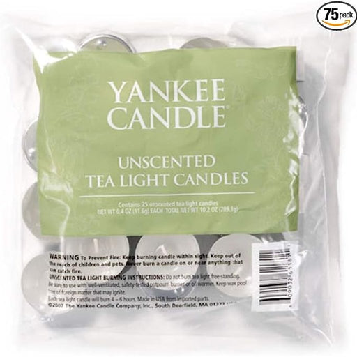 Yankee Candle : Tea Light Candles Unscented - Yankee Candle : Tea Light Candles Unscented