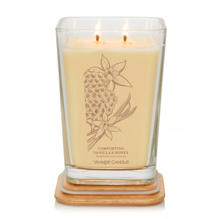Yankee Candle : Well Living Collection - Large Square Candle in Comforting Vanilla & Honey -
