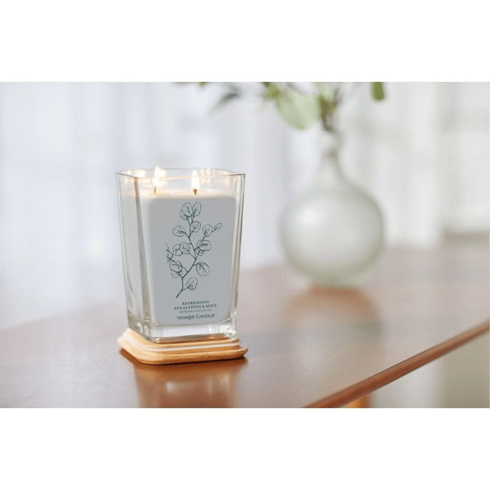 Yankee Candle : Well Living Collection - Large Square Candle in Refreshing Eucalyptus & Mint -