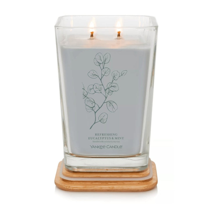 Yankee Candle : Well Living Collection - Large Square Candle in Refreshing Eucalyptus & Mint -