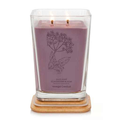 Yankee Candle : Well Living Collection - Large Square Candle in Resilient Elderberry & Acai -