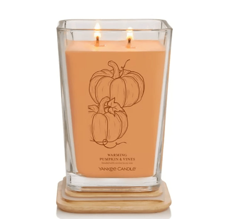 Yankee Candle : Well Living Collection - Large Square Candle in Warming Pumpkin & Vines -
