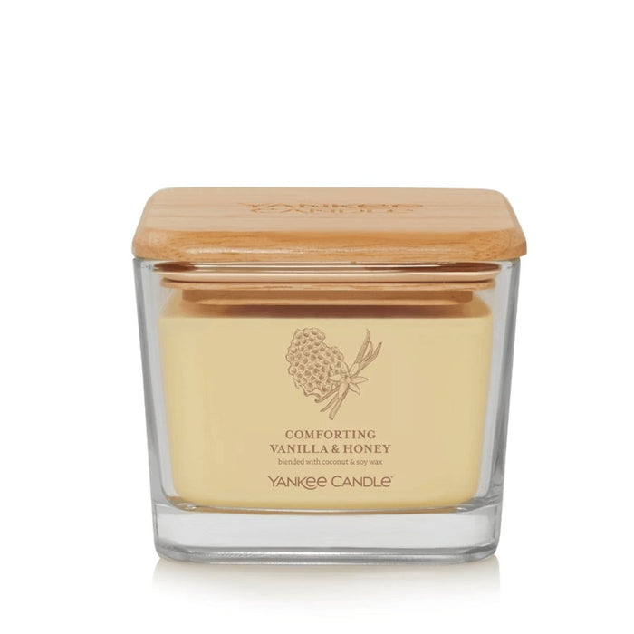 Yankee Candle : Well Living Collection - Medium Square Candle in Comforting Vanilla & Honey -