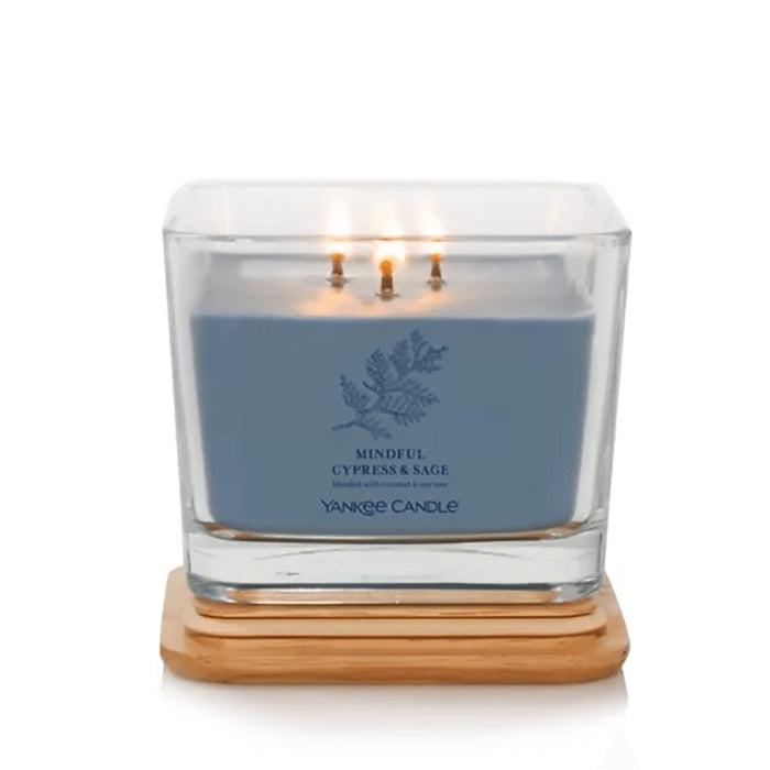 Yankee Candle : Well Living Collection - Medium Square Candle in Mindful Cypress & Sage -
