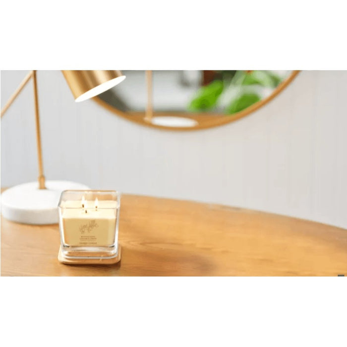 Yankee Candle : Well Living Collection - Medium Square Candle in Revitalizing Ginger & Lemon -