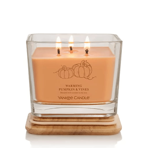 Yankee Candle : Well Living Collection - Medium Square Candle in Warming Pumpkin & Vines -